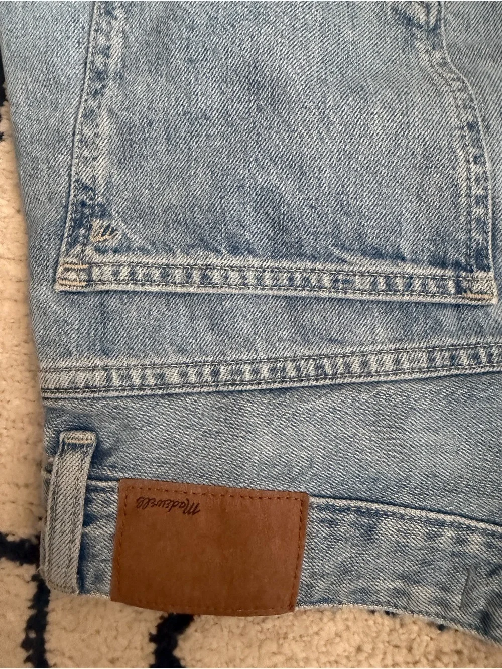 Madewell Light Blue Straight-Leg High-Rise Jeans